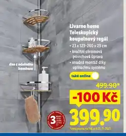 Lidl Teleskopický koupelnový regál nabídka