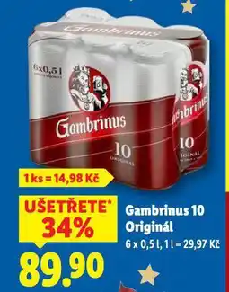 Lidl Pivo gambrinus nabídka