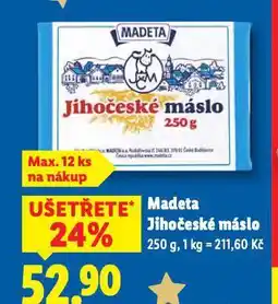 Lidl Madeta jihočeské máslo nabídka