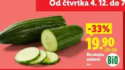 Lidl Bio okurka salátová nabídka
