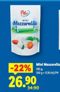Lidl Mini mozzarella nabídka