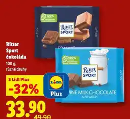 Lidl Ritter sport čokoláda nabídka