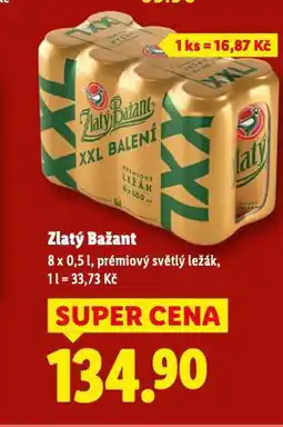 Lidl Pivo zlatý bažant nabídka