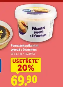 Lidl Pomazánka pikantní sýrová s česnekem nabídka