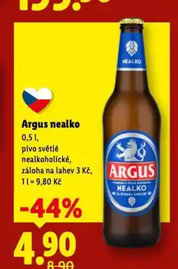 Lidl Pivo argus nealko nabídka