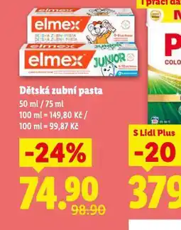 Lidl Elmex junior dětská zubní pasta nabídka