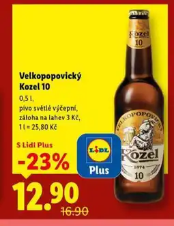Lidl Pivo velkopopovický kozel nabídka