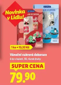 Lidl Vánoční cukrová dekorace nabídka