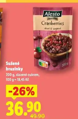 Lidl Sušené brusinky nabídka