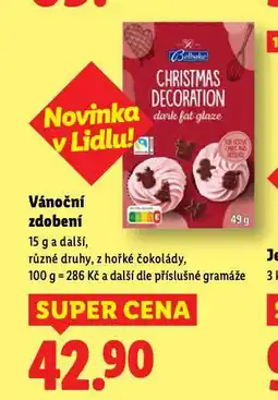 Lidl Vánoční zdobení nabídka