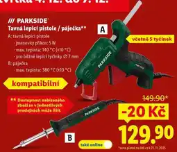 Lidl Tavná lepicí pistole nabídka