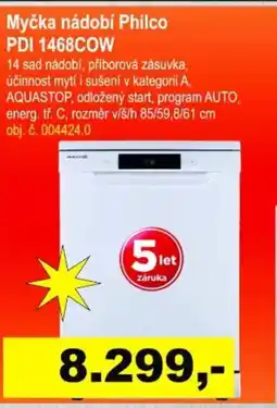 Elektro Spáčil Myčka nádobí Philco PDI 1468COW nabídka