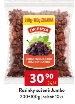 Qanto DR.ENSA Rozinky sušené Jumbo nabídka