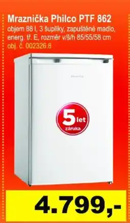 Elektro Spáčil Mraznička Philco PTF 862 nabídka