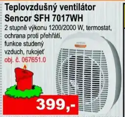 Elektro Spáčil Teplovzdušný ventilátor Sencor SFH 7017WH nabídka