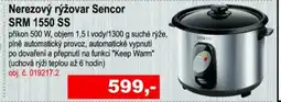 Elektro Spáčil Nerezový rýžovar Sencor SRM 1550 SS nabídka