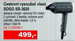 Elektro Spáčil Cestovní vysoušeč vlasů SOGO SS-3620 nabídka