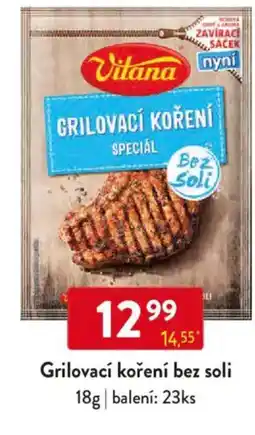 Qanto Vitana Grilovací koření bez soli nabídka