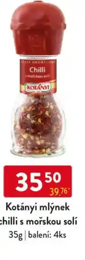 Qanto Kotányi mlýnek chilli s mořskou solí nabídka