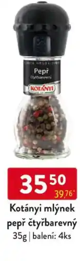 Qanto Kotányi mlýnek pepř čtyřbarevný nabídka