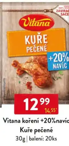 Qanto Vitana koření +20%navíc Kuře pečené nabídka