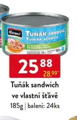 Qanto Hamé Tuňák sandwich ve vlastní šťávě nabídka