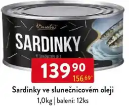 Qanto Bassta Sardinky ve slunečnicovém oleji nabídka