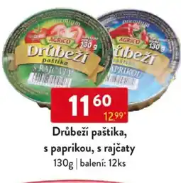 Qanto Drůbeží paštika, s paprikou, s rajčaty nabídka