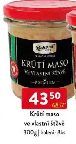 Qanto Rekord Krůtí maso ve vlastní šťávě nabídka