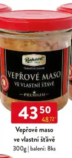 Qanto Rekord Vepřové maso ve vlastní šťávě nabídka