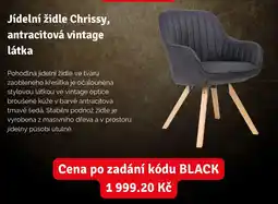 Asko Jídelní židle Chrissy, antracitová vintage nabídka