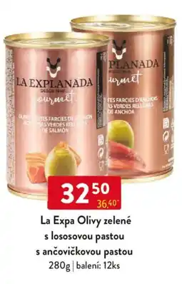 Qanto La Expa Olivy zelené s lososovou pastou s ančovičkovou pastou nabídka