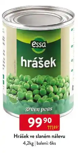 Qanto Essa Hrášek ve slaném nálevu nabídka