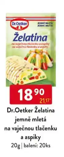 Qanto Dr. Oetker Želatina jemně mletá na vaječnou tlačenku a aspiky nabídka