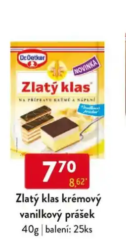 Qanto Dr. Oetker Zlatý klas krémový vanilkový prášek nabídka