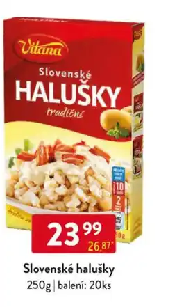 Qanto Vitana Slovenské halušky nabídka