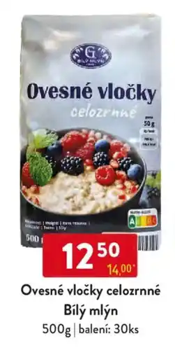 Qanto Ovesné vločky celozrnné Bílý mlýn nabídka