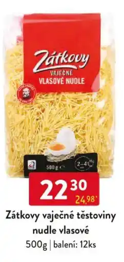 Qanto Zátkovy vaječné těstoviny nudle vlasové nabídka