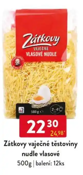 Qanto Zátkovy vaječné těstoviny nudle vlasové nabídka