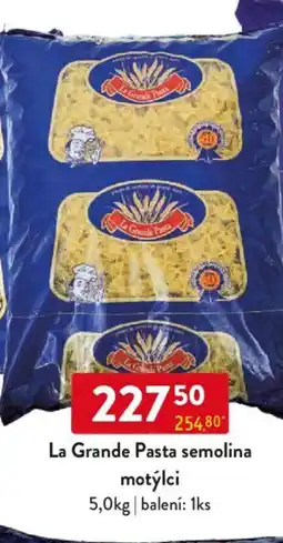 Qanto La Grande Pasta semolina motýlci nabídka