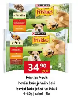 Qanto Friskies Adult hovězí kuře jehně v želé hovězí kuře jehně ve šťávě nabídka