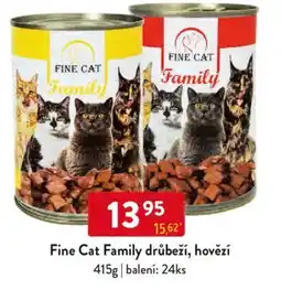 Qanto Fine Cat Family drůbeží, hovězí nabídka