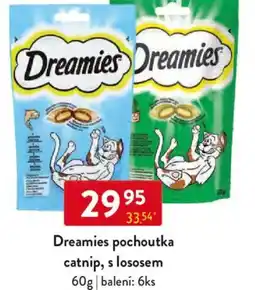 Qanto Dreamies pochoutka catnip, s lososem nabídka