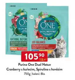 Qanto Purina One Dual Natue Cranberry s kuřecím, Spirulina s hovězím nabídka