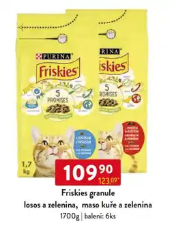 Qanto Friskies granule losos a zelenina, maso kuře a zelenina nabídka