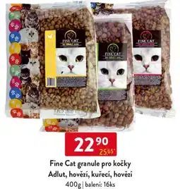 Qanto Fine Cat granule pro kočky Adlut, hovězí, kuřecí, hovězí nabídka