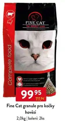 Qanto Fine Cat granule pro kočky hovězí nabídka