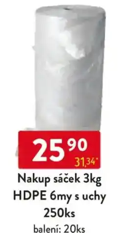 Qanto Nakup sáček HDPE 6my s uchy 250ks nabídka