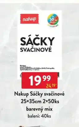 Qanto Nakup Sáčky svačinové 25 x 35 cm barevný mix nabídka