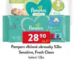 Qanto Pampers vlhčené ubrousky Sensitive, Fresh Clean nabídka